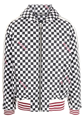 Palm Angels zip-up hooded jacket - Black