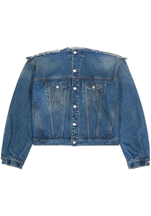 MM6 Maison Margiela collarless denim jacket - Blue