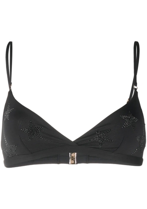 Stella McCartney crystal-star triangle bikini top - Black