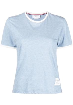 Thom Browne contrast-trim T-shirt - Blue