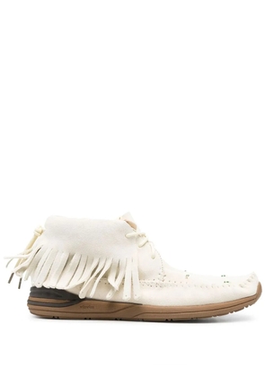 visvim Shaman-Folk fringed boots - White