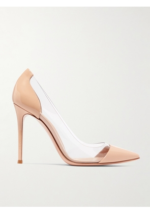 Gianvito Rossi - Plexi 105 Patent-leather And Pvc Pumps - Neutrals - IT34,IT34.5,IT35,IT35.5,IT36,IT36.5,IT37,IT37.5,IT38,IT38.5,IT39,IT39.5,IT40,IT40.5,IT41,IT41.5,IT42