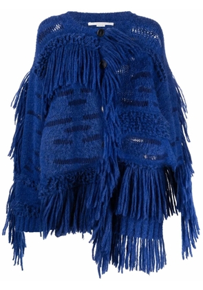 Stella McCartney oversized fringed jumper - Blue