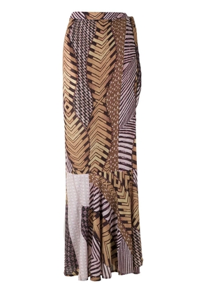 Amir Slama Caminhos wrap skirt - Brown