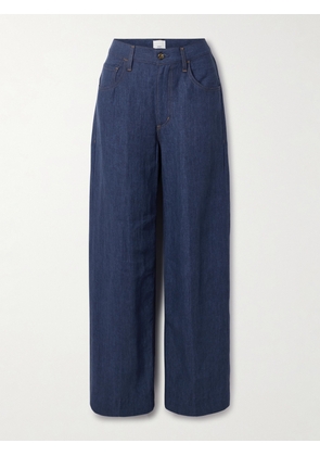 Citizens of Humanity - + Argent Ayla Baggy Linen Wide-leg Pants - Blue - 24,25,26,27,28,29,30,31