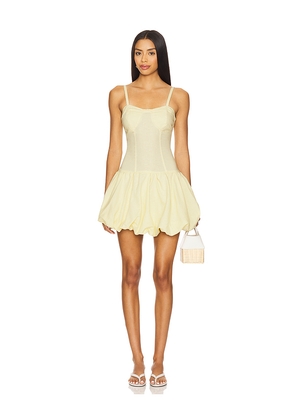 BLANKNYC Bubble Mini Dress in Lemon. Size L. Also in M, S, XS.