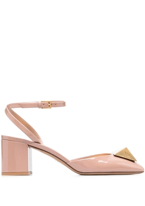 Valentino Garavani One Stud 65mm patent leather pumps - Pink