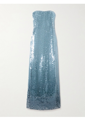 SIMKHAI - Leilani Strapless Sequined Crepe Gown - Blue - US0,US2,US4,US6,US8,US10,US12