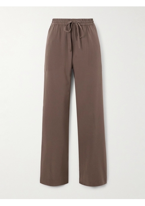 Matteau - Silk Crepe De Chine Track Pants - Brown - 1,2,3,4,5
