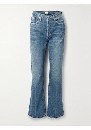 Citizens of Humanity - Distressed High-rise Bootcut Jeans - Blue - 24,25,26,27,28,29,30,31,32