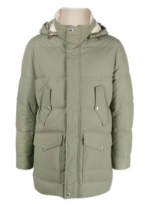 Brunello Cucinelli hooded padded coat - Green