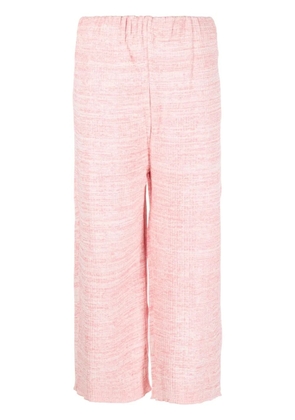 VITELLI marl-knit cropped trousers - Pink