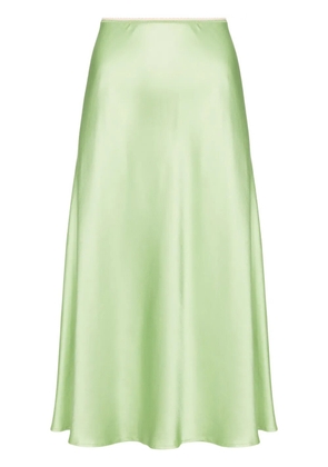 Nº21 A-line satin midi skirt - Green