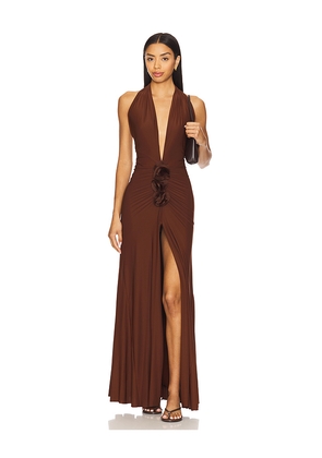 Deme by Gabriella Elida Dress in Chocolate. Size L. Also in M, S, XL, XS.