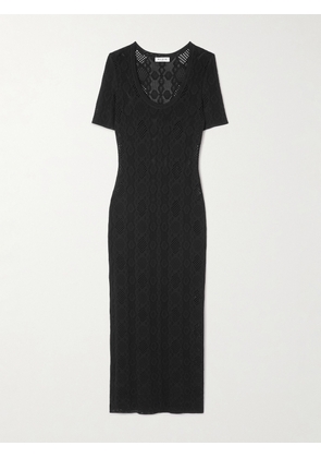 Alaïa - Open-knit Midi Dress - Black - FR 34,FR 36,FR 38,FR 40,FR 42,FR 44