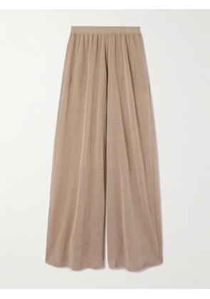 Alaïa - Linen And Silk-blend Pants - Brown - FR 34,FR 36,FR 38,FR 40,FR 42,FR 44