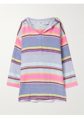 lemlem - Henok Hooded Striped Cotton-blend Voile Coverup - Purple - x small,small,medium,large