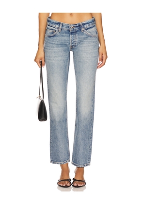 EB Denim Low Rise Straight in Blue. Size 23. Also in 26, 27, 28.