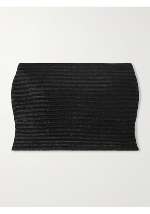 Alaïa - Cropped Ribbed-knit Bandeau Top - Black - FR 34,FR 36,FR 38,FR 40,FR 42