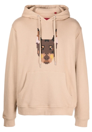 Mostly Heard Rarely Seen 8-Bit Doberman Pincher pullover hoodie - Brown