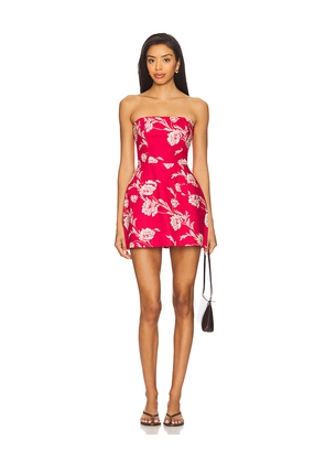 Amanda Uprichard x REVOLVE Strapless Bethany Skort Romper in Red. Size L. Also in M, S, XL.