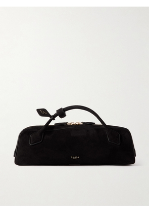 Alaïa - Le Teckel Leather-trimmed Suede Clutch - Black - One size