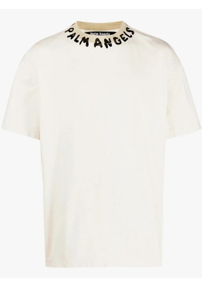 Palm Angels logo-print cotton T-shirt - White