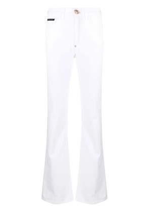 Philipp Plein high-waisted flared jeans - White