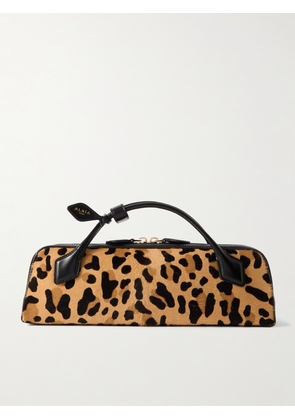 Alaïa - Le Teckel Leather-trimmed Leopard-print Calf Hair Clutch - Animal print - One size