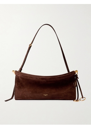 Alaïa - Le Click E/w Medium Nubuck Shoulder Bag - Brown - One size