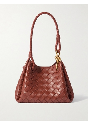 Bottega Veneta - Parachute Small Intrecciato Leather Shoulder Bag - Red - One size