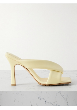 Bottega Veneta - Riva Padded Glossed-leather Mules - Yellow - IT37,IT38,IT39,IT40