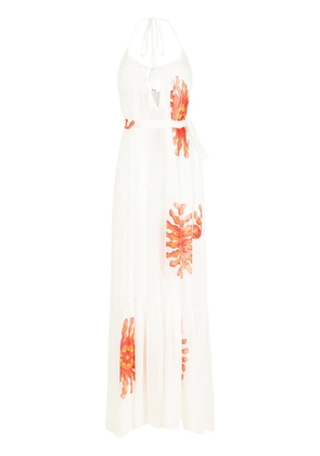 Amir Slama silk long dress - White