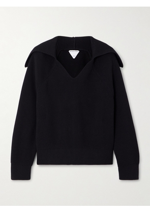 Bottega Veneta - Ribbed Cotton-blend Sweater - Black - XS,S,M
