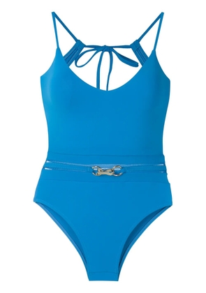 Amir Slama metallic embellishment swimsuit - Blue
