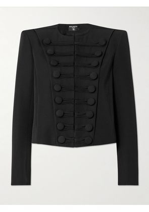 Balmain - Spencer Button-embellished Grain De Poudre Wool Jacket - Black - FR 34,FR 36,FR 38,FR 40,FR 42,FR 44