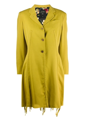 Jean Paul Gaultier Pre-Owned 1991 single breasted coat - Yellow