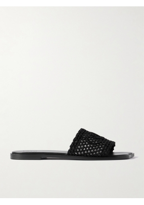 Chloé - Flower Crocheted Slides - Black - IT35,IT36,IT37,IT38,IT38.5,IT39,IT40,IT41