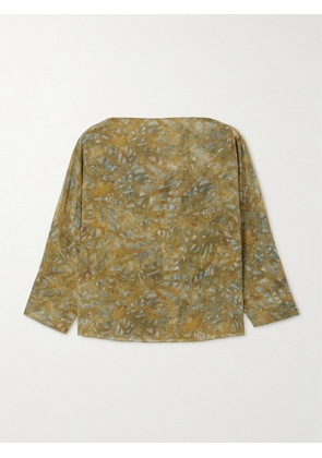 Cortana - Printed Silk-crepe Top - Green - FR 34,FR 36,FR 38,FR 40,FR 42,FR 44