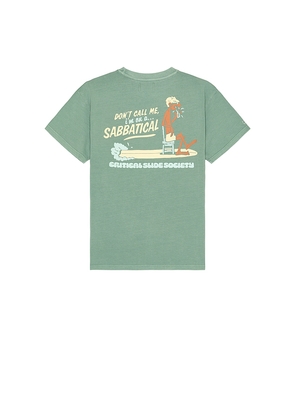 Critical Slide Sabbatical Tee in Green. Size L. Also in M.