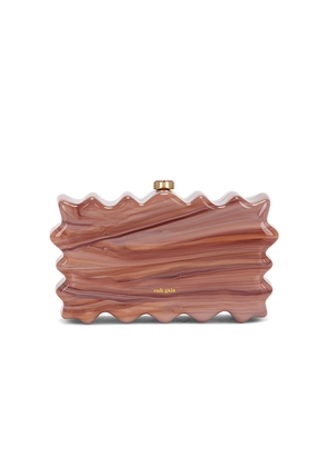 Cult Gaia Paloma Clutch in Brick.
