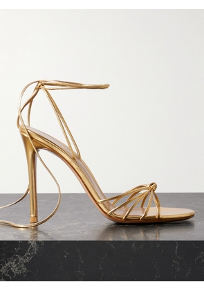 Gianvito Rossi - 105 Lace-up Metallic Leather Sandals - Gold - IT36,IT36.5,IT37,IT37.5,IT38,IT38.5,IT39,IT39.5,IT40,IT40.5,IT41,IT41.5,IT42