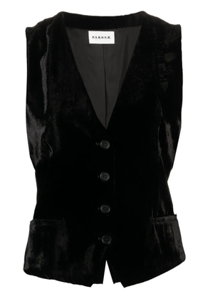 P.A.R.O.S.H. V-neck velvet waistcoat - Black