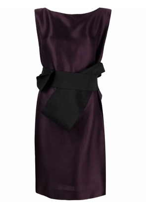 Lanvin Pre-Owned 2006 bow detail sleeveless dress - Purple