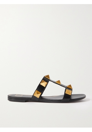 Valentino Garavani - Valentino Garavani Roman Stud Leather Sandals - Black - IT35,IT36,IT37,IT37.5,IT38,IT39.5