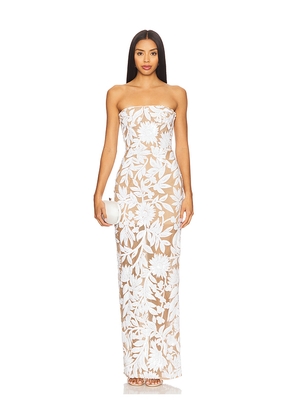 Bronx and Banco Dahlia Maxi Dress in White. Size L. Also in M, S, XL, XS.