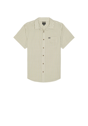 Brixton Charter Print Short Sleeve Shirt in White. Size M. Also in S.