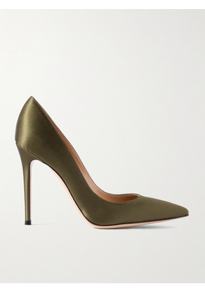 Gianvito Rossi - Gianvito 105 Satin Pumps - Green - IT36,IT36.5,IT37,IT37.5,IT38,IT38.5,IT39,IT39.5,IT40,IT40.5,IT41,IT41.5,IT42