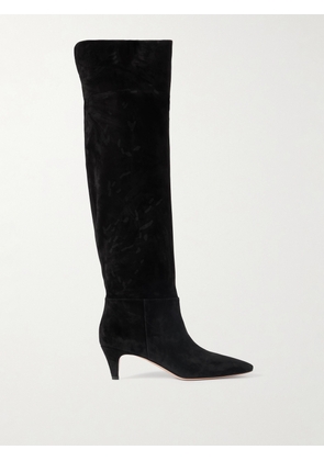 Gianvito Rossi - Elise 45 Suede Knee Boots - Black - IT36,IT36.5,IT37,IT37.5,IT38,IT38.5,IT39,IT39.5,IT40,IT40.5,IT41,IT41.5,IT42
