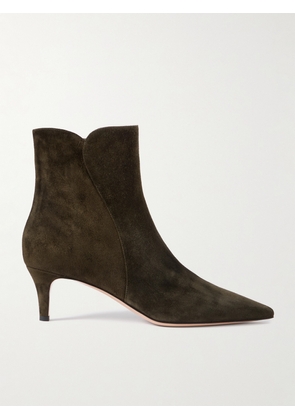 Gianvito Rossi - Levy 55 Suede Ankle Boots - Green - IT36,IT36.5,IT37,IT37.5,IT38,IT38.5,IT39,IT39.5,IT40,IT40.5,IT41,IT41.5,IT42